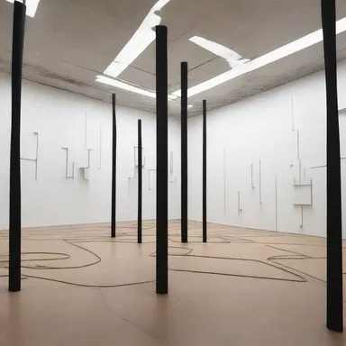 The artist used strategically placed baffles to control and manipulate the sound in his immersive installation.