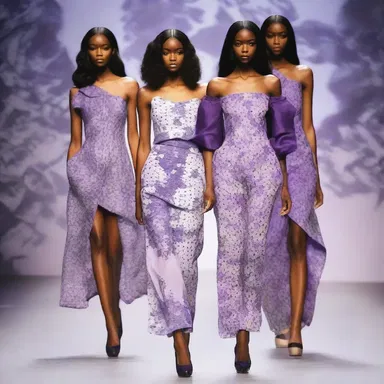 The designer incorporated poroporo motifs into her latest collection, using the purple flowers as inspiration for her prints.