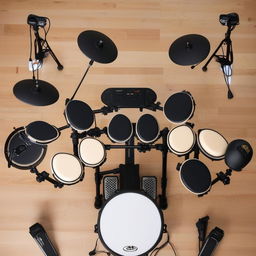 An electronic drum kit