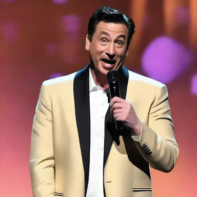The comedian explicitly told a hilarious joke that had the audience in stitches.