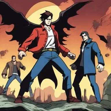 The animated series explicitly portrayed the intense battles between the supernatural beings.