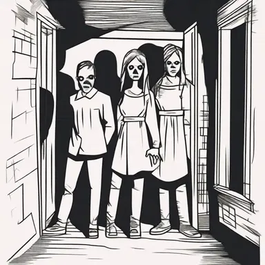 The group of friends entered the haunted house with wary anticipation, expecting something terrifying to happen.