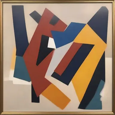 The art critic studied the painting with a wary eye, unsure of the artist's intention and hidden meaning behind the abstract forms.