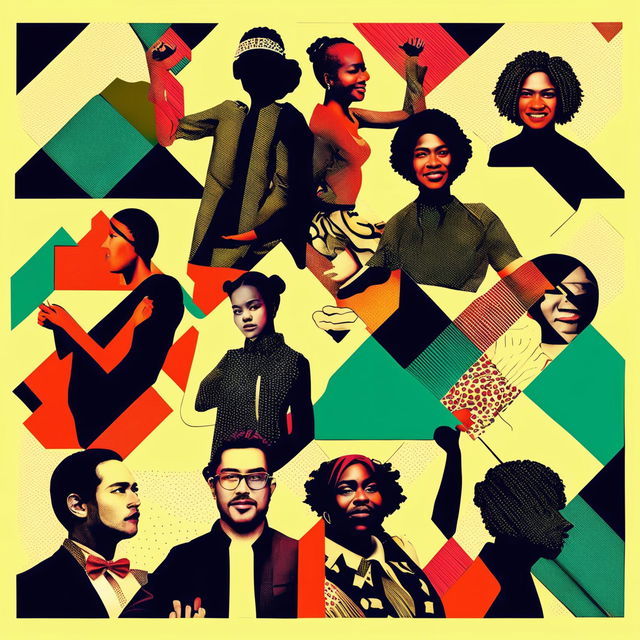 A vibrant collage displaying various neurodivergent individuals succeeding in different fields, symbolizing empowerment and diversity. Include creative elements such as unique patterns and colors to highlight individuality and strength.