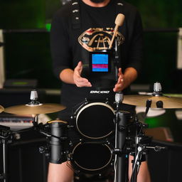 An electronic drum kit