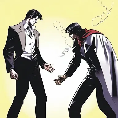 The protagonist manipulatively used their powers to deceive the antagonist.
