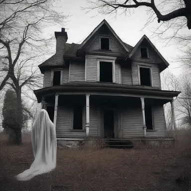 The ghost manipulatively haunted the old abandoned house, scaring anyone who dared to enter.