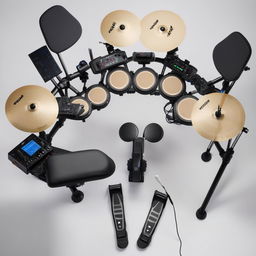 An electronic drum kit