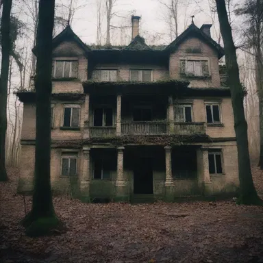 The movie was set in a crumbling old hostel deep in the woods, adding a creepy atmosphere to the story.