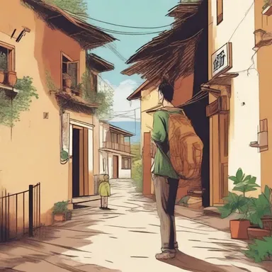 The novel's protagonist, a young backpacker, meets interesting characters from around the world during his stay at a rustic hostel.