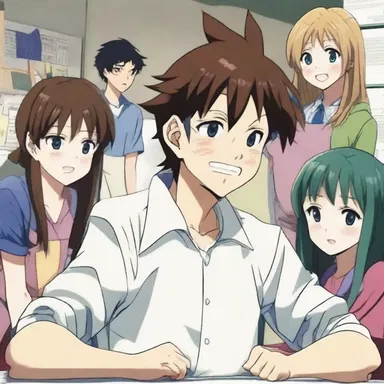 In the anime series, the forgetful character frequently forgets important details and gets into comedic situations.