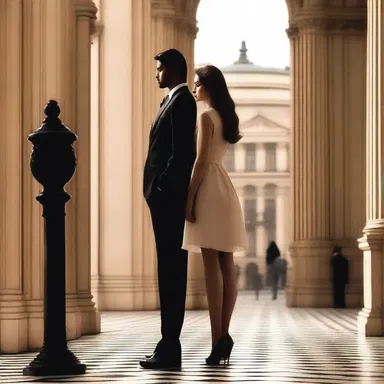 She stood waiting for her lover, but his forgetful nature made him completely oblivious to their planned meeting.