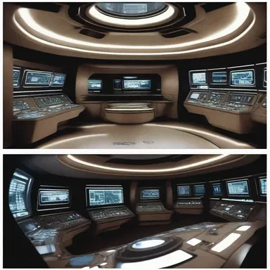The sci-fi film showcased futuristic technology, with luminescent panels lighting up the spacecraft's control room.