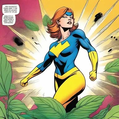 The comic book featured a superhero with a unique power derived from a cassie plant.
