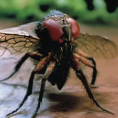 In the horror movie 'The Fly,' the main character undergoes a horrifying transformation as his body mutates, including the growth of grotesque wing cases.