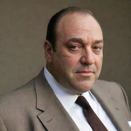 Adjust the image of Tony Soprano once again, this time to represent him with a distinctly African complexion.