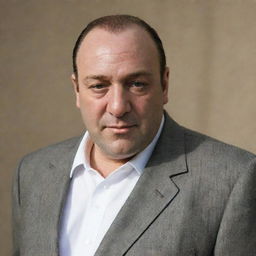 Adjust the image of Tony Soprano once again, this time to represent him with a distinctly African complexion.