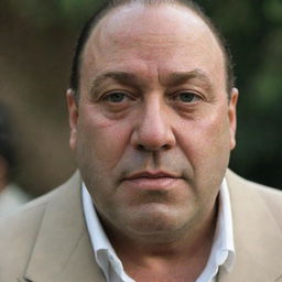 Adjust the image of Tony Soprano once again, this time to represent him with a distinctly African complexion.