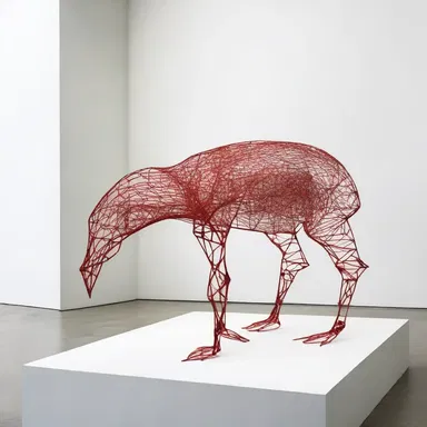The artist incorporated the concept of a webfoot into their sculpture, creating a visually striking and thought-provoking piece.