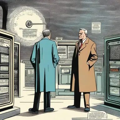 In the science fiction novel, the stockholder discovers a way to time-travel using stock market data.