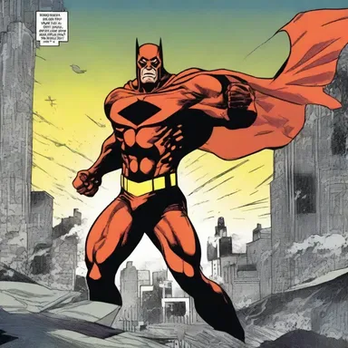 The superhero comics depicted the protagonist's struggle to resist being demonized by the dark forces.