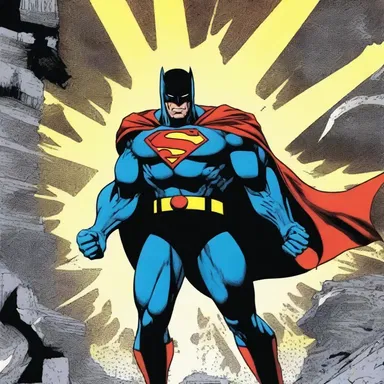 The superhero comics depicted the protagonist's struggle to resist being demonized by the dark forces.