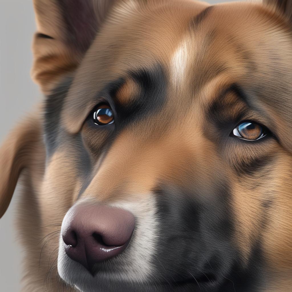 Create an ultra-realistic, 8k resolution image of a dog with extreme detail