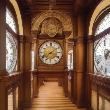 The horology displayed in the grand clocktower of the building adds a touch of elegance to the overall structure.