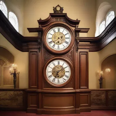 The horology displayed in the grand clocktower of the building adds a touch of elegance to the overall structure.