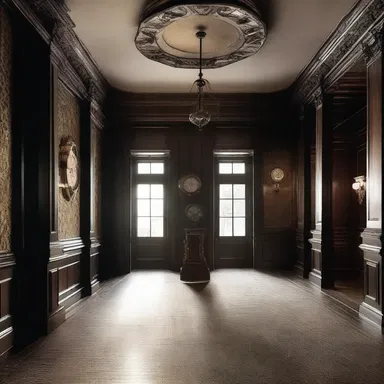 In the dark and eerie mansion, the sound of the ticking clock creates a sense of suspense, emphasizing the importance of horology in building tension.