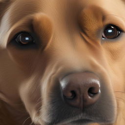 Create an ultra-realistic, 8k resolution image of a dog with extreme detail