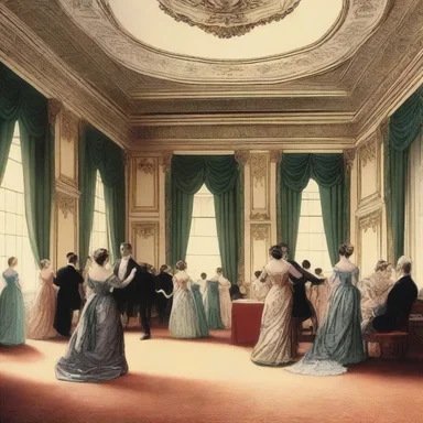 The famous writer, Jane Austen, meticulously described the elegant ballroom scene in her novel using photolithography as her inspiration, capturing the beauty and grandeur of the Regency era.