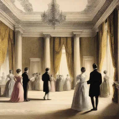 The famous writer, Jane Austen, meticulously described the elegant ballroom scene in her novel using photolithography as her inspiration, capturing the beauty and grandeur of the Regency era.