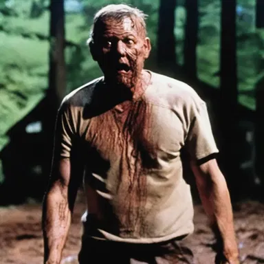 The horror movie featured a terrifying dirtbag who stalked and terrorized his victims.