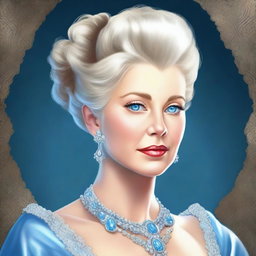 This is a high-quality digital art portrait of an elegant and regal woman named Lady Althea