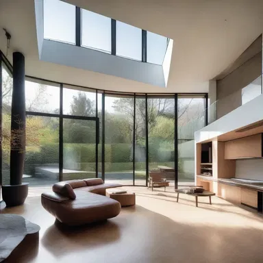 The house had an air of oddness due to its unconventional layout and unique combination of materials.