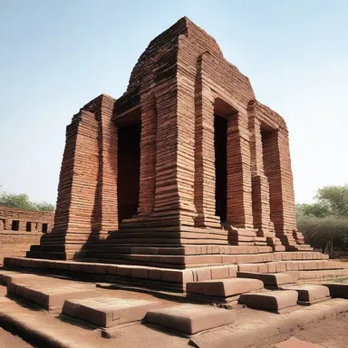 The ancient temple was constructed using bricks and mortar, symbolizing the strength and stability of the religious beliefs.