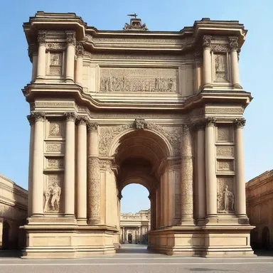 The triumphal arch in the cathedral served as a symbol of divine triumph and glory.