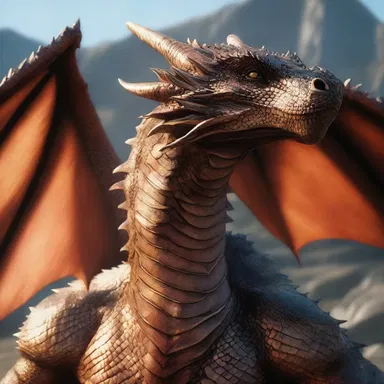 In the fantasy film, the dragon's skin was covered in glistening squamas that shimmered in the sunlight.