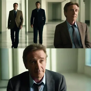 The director used clever camera angles to inclose the actor in each frame, emphasizing their importance.