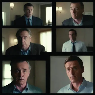 The director used clever camera angles to inclose the actor in each frame, emphasizing their importance.