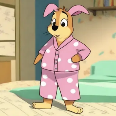 In the animated series, the character's pajamas were made of wincey fabric for added coziness.