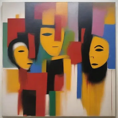 The abstract painting depicted emotions in an immeasurable way, leaving the viewers to interpret its meaning based on their perceptions.