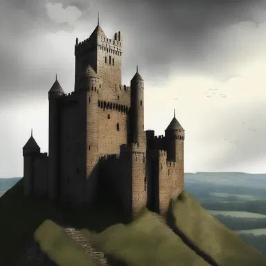 The old castle stood atop the hill, its towering walls remaining unmoving throughout countless stories and tales.