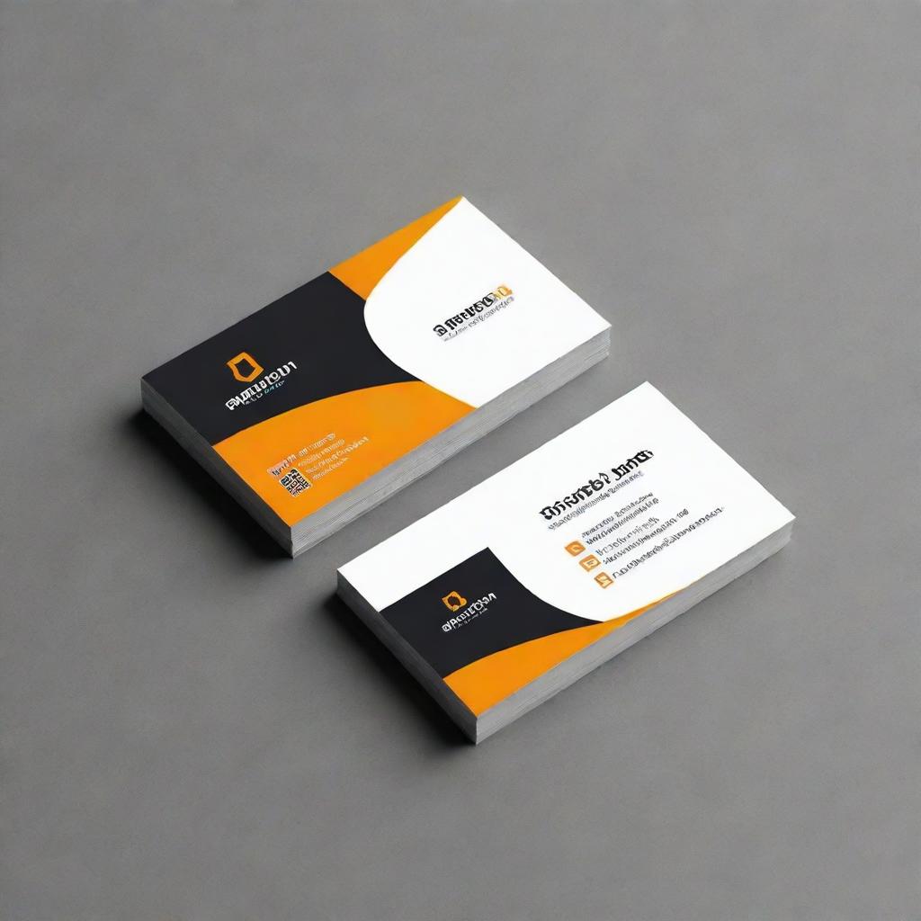 A professional business card for 'Javid Iqbal Jutt', Business Development Manager at Amazon Prime center located in Johar town, Lahore Pakistan. Please incorporate Amazon's colors and logos, along with contact details in an easily readable font.