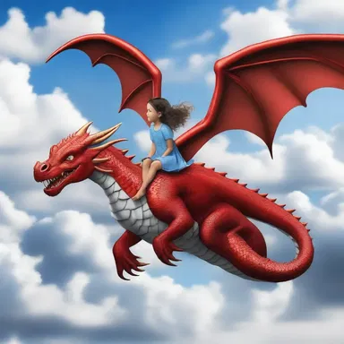 In her daydreams, she imagines flying through the clouds on the back of a dragon.