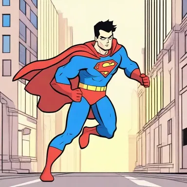 In the animated series, the character often imagines themselves as a superhero saving the day.