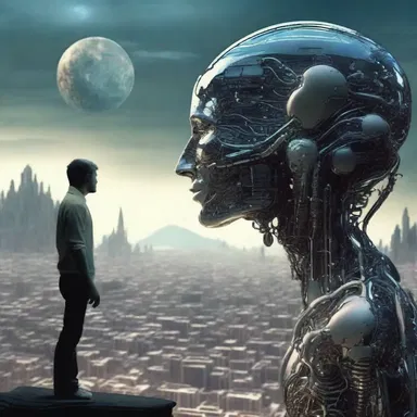 In the science fiction story, humans have the ability to imagine and create anything they desire with just their thoughts.