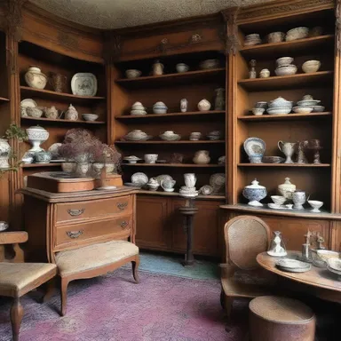 The antique shop had a charmingly frowsty ambiance with its dusty shelves and vintage furniture.