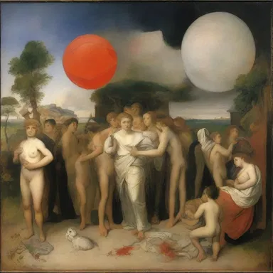 The painter used homophony as a technique to emphasize the main subject in the artwork.